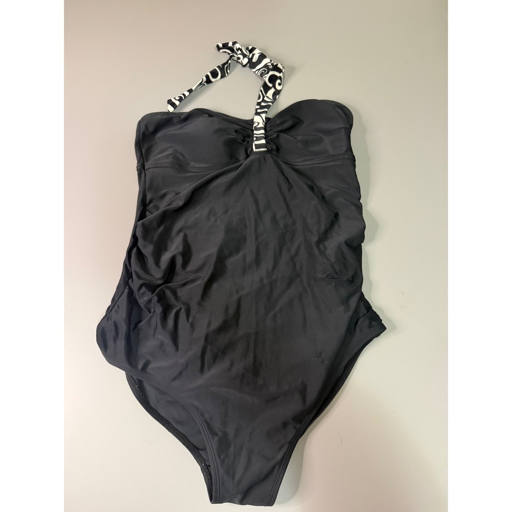 Liz Lange Maternity for Target Black Halter One Piece Swimsuit Size Medium